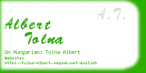 albert tolna business card